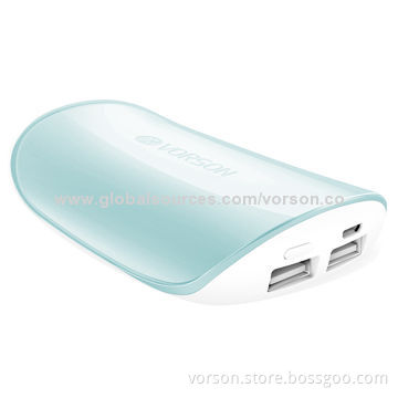 Original Design 6,000mAh Power Bank with Bi-color Injection Mold, Li-polymer Battery/Dual-USB OutputNew
